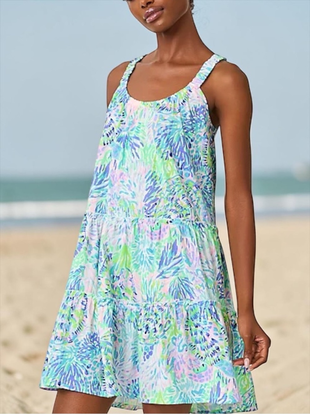 LILLY PULITZER Women's LORO Dress MULTI SHELL OF A PARTY XL NWT